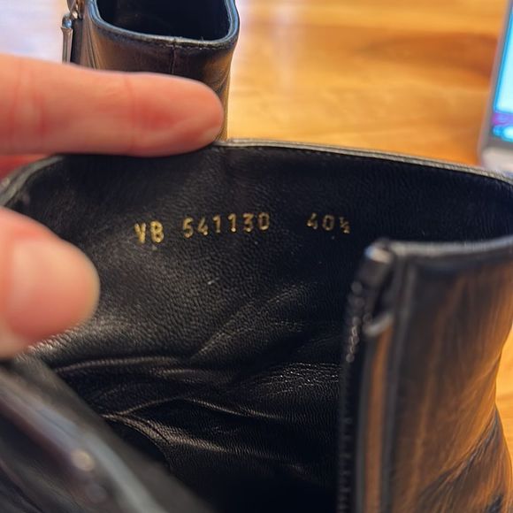 YSL Saint Laurent boot size 40 1/2 black leather - Picture 10 of 16
